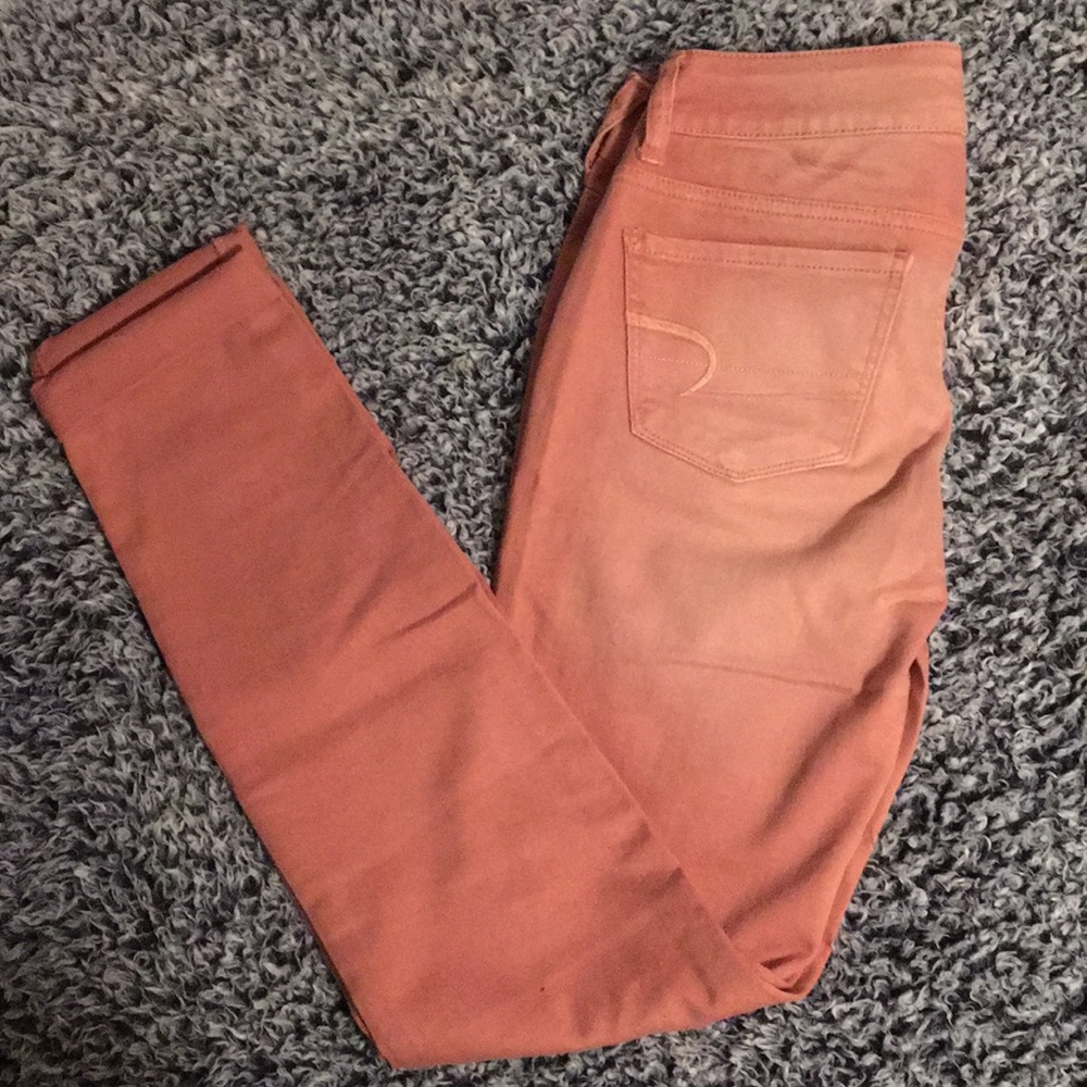 Pink skinny jeans